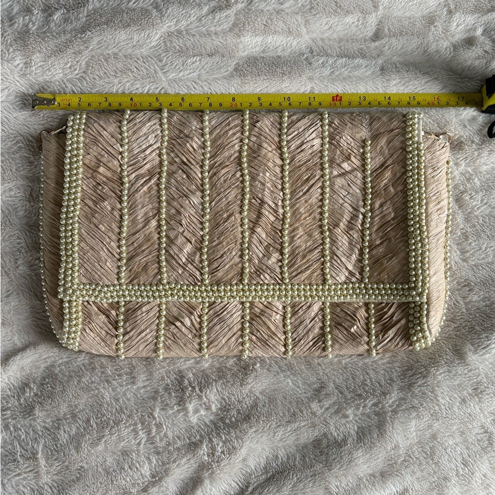 Oversized Beaded Pearl Pink Clutch - Anthropologie